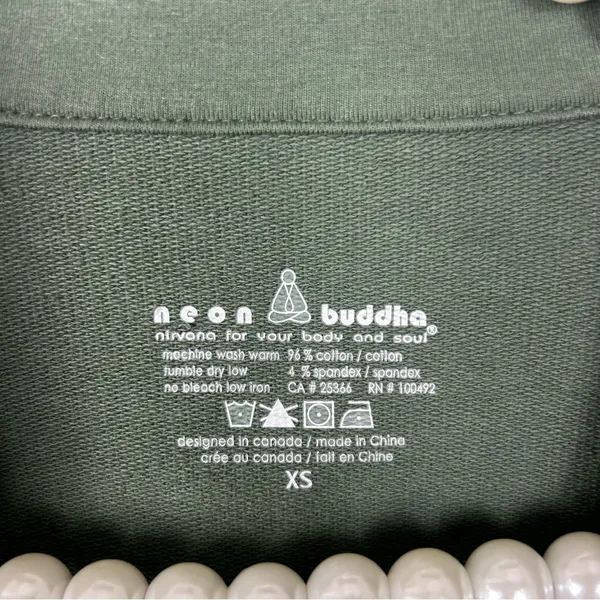 Neon Buddha Green Knit Button Front Jacket Size XS - Image 5