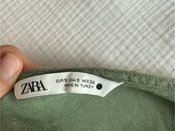 Zara Olive Cutout Halter Maxi Dress - Image 5
