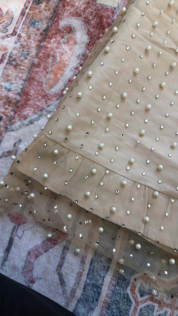 Bridal Sequin Dress Gold Size 11/12 - Image 4