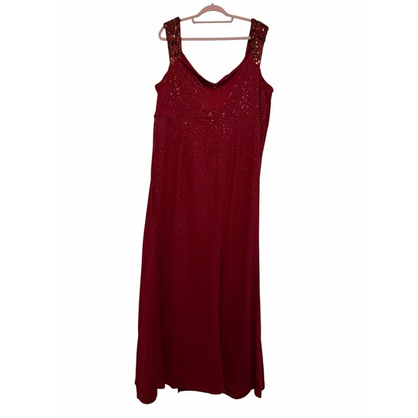 NWT EverPretty Red Sequin Formal Gown - Size 22 - Image 4