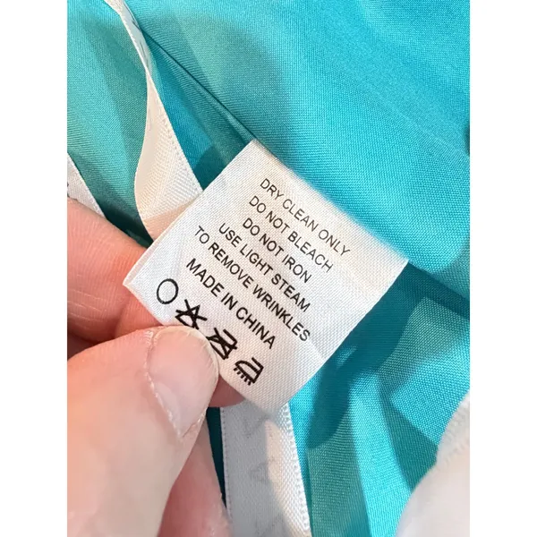 Azazie Teal Strapless Sweetheart Ruched Chiffon Mini Dress Size C‎ - Image 4