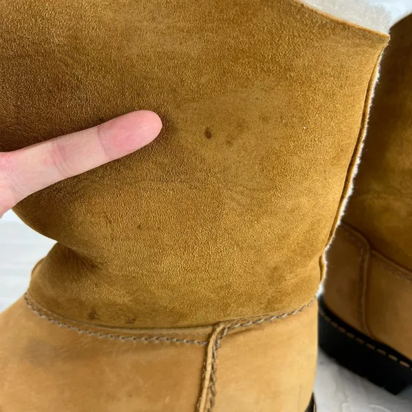 Sorel‎ Boots Womens 9 Brown Suede Leather Shearling Sherpa Lined Winter Classic - Image 14