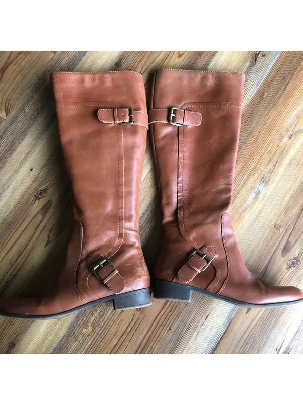 Nine West Women's Vasookie Vintage America Collection Tall Leather Boot Size 8.5 - Image 11