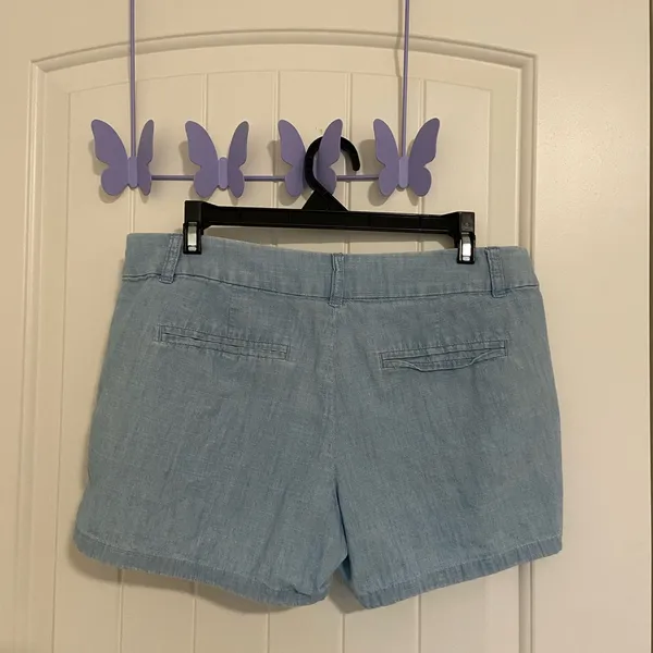 J. Crew women’s 100% cotton‎ light blue thin lightweight summer shorts size 6 - Image 4