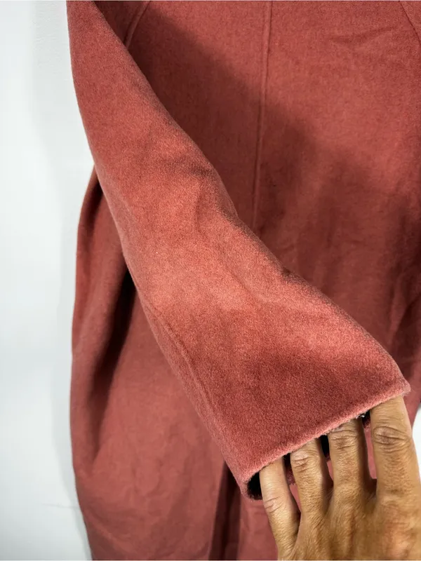 Zara Pink Wool‎ Blend Single Blend Pea Coat Women’s Sz XS - Image 9