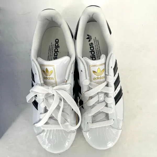 Adidas Originals Superstar II JS4010 White Black Patent Shoes Women's 7.5 NIB - Image 4
