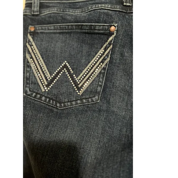 Wrangler Retro Women's Mae Mid-Rise Boot Cut Jeans Decorative Pockets Size 32x34 - Image 4