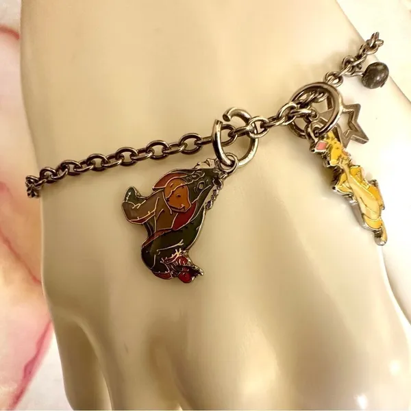 Disney silver tone Eyore charm bracelet - Image 3