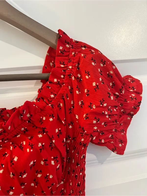 Princess Polly Gracie Babydoll Red Dress Size 4 - Image 4