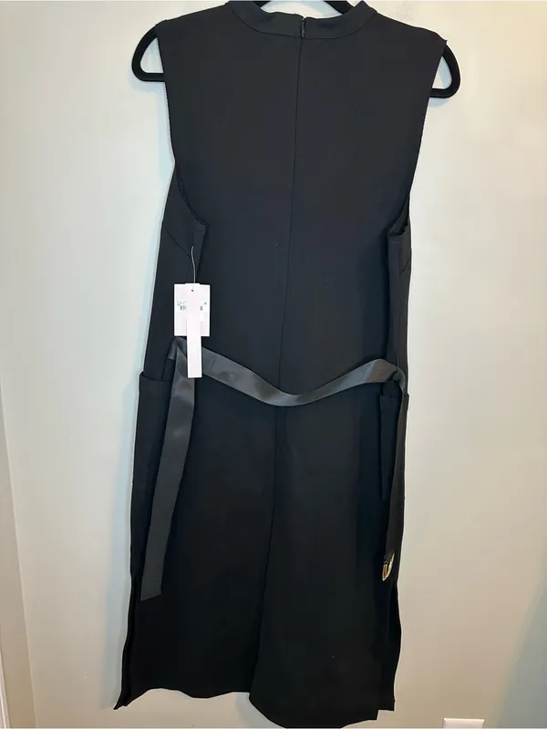 Avec Les Filles Black Belted Midi Dress Size 14 NWT $138 1N04K21 - Image 11