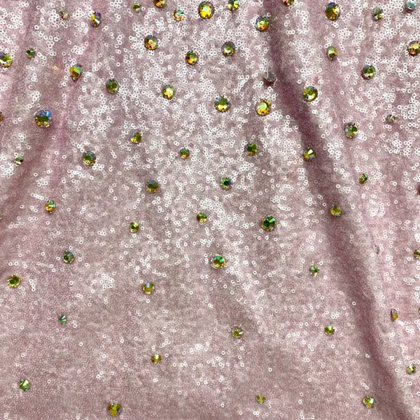 La‎ Femme Sequin Crystal Mini Dress Womens Sz 6 Pink Glam Homecoming Y2K - Image 16
