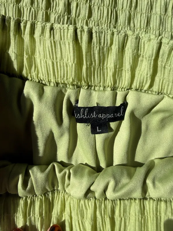 Green Summer Matching Set Size Top is M and bottoms are L! - Image 4