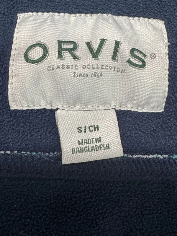 Orvis Flannel Fleece Lined Shirt Jacket Size Small Green Plaid - Image 3