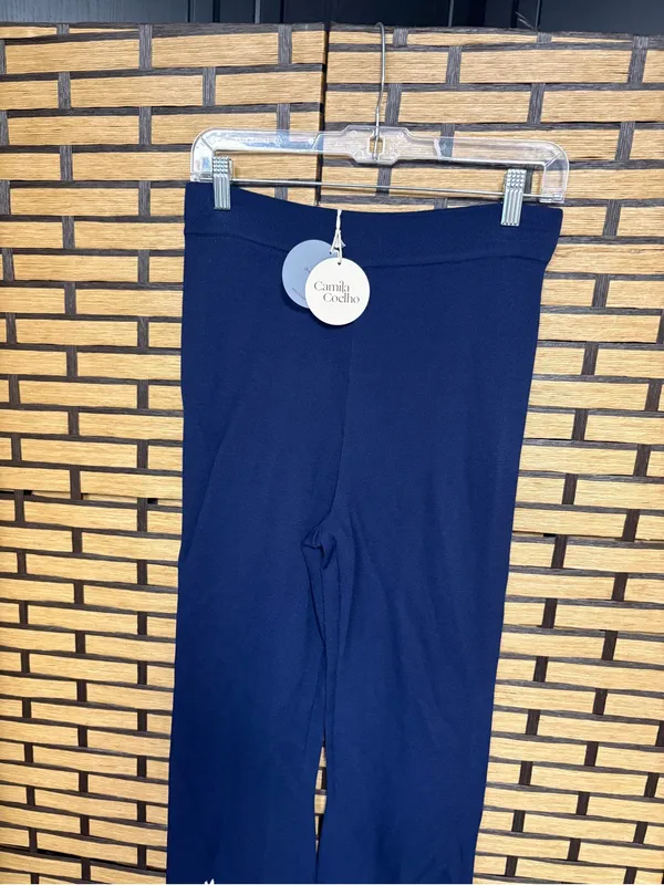 Camila coelho blue floral pants size Small - Image 3
