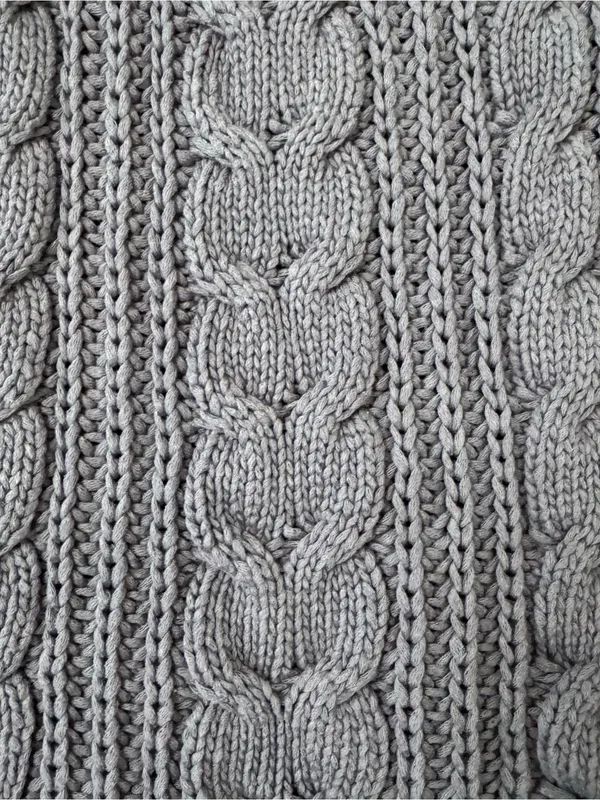American Eagle Cable Knit V-Neck Sweater Vest - Light Blue - Image 7