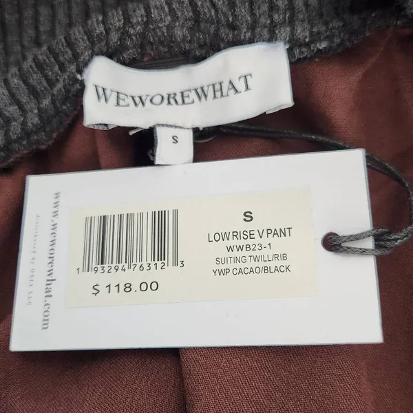 WeWoreWhat Brown Low Rise V Pant NWT Size Small Revolve pants - Image 7