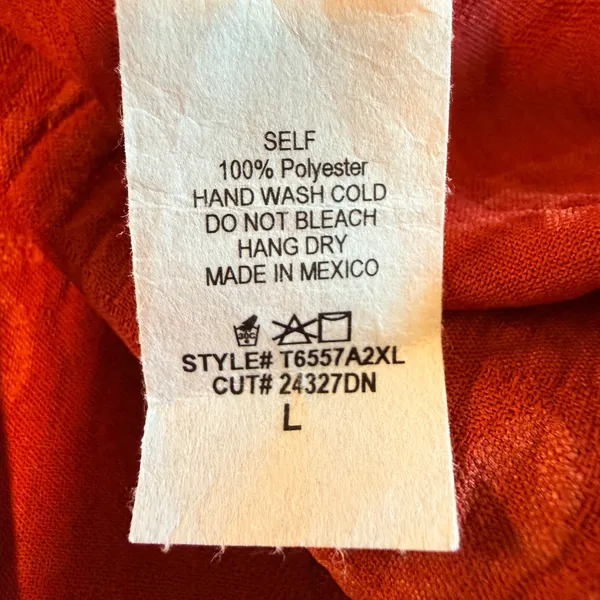 White Birch Rust Red Eyelash Textured Oversized Top Large Fall Season - Image 7