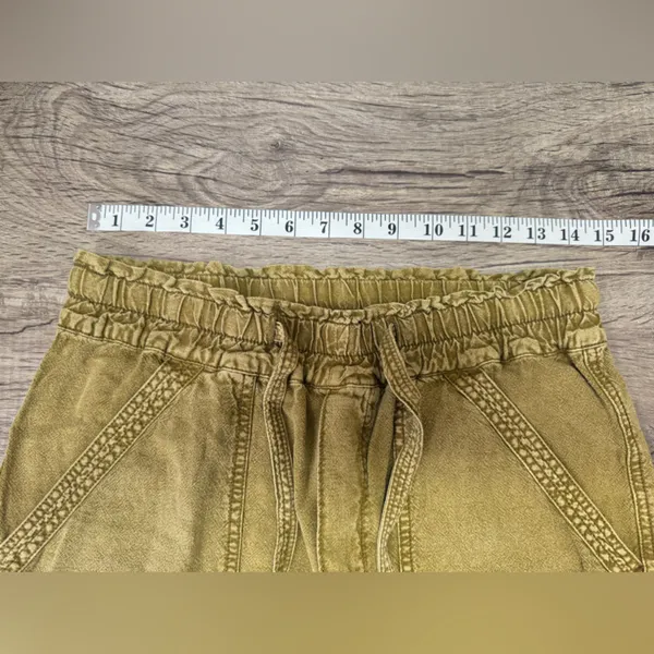 Anthropologie Women's Large Pants Rhys Utility‎ Jogger Moss Yellow Green - Image 6