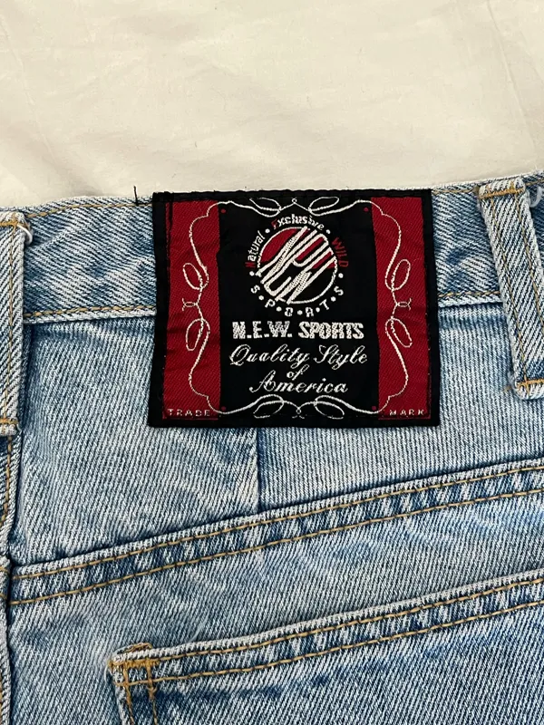 New sport vintage embroidered denim shorts - Image 6