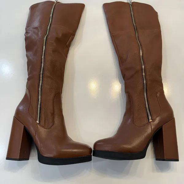Circus by Sam Edelman Hollands Tall Boot in Cognac Size 7.5 Women's - Image 3