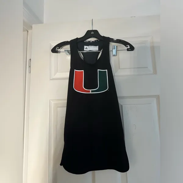 Adidas University of Miami Black Tank Top - Image 5