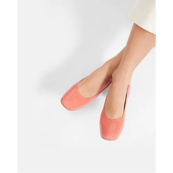 Everlane‎ The Day Heel Peach Coral Patent Leather Womens Size 6 - Image 2