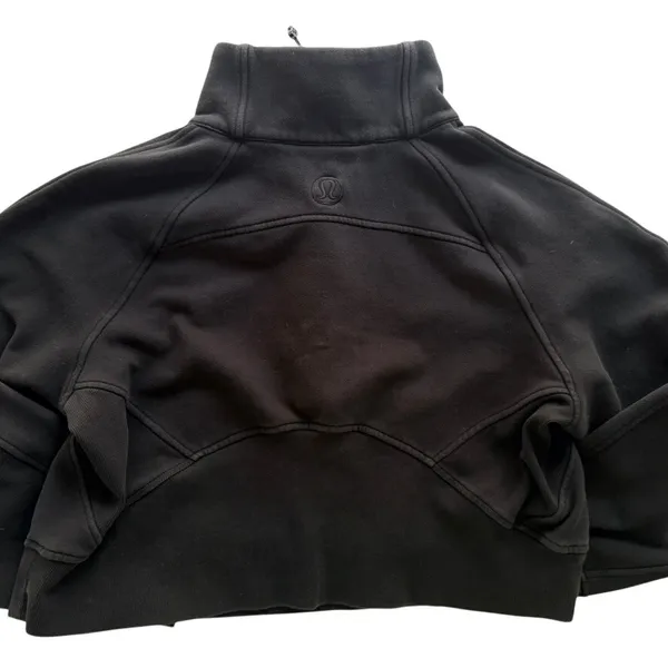 Lululemon Scuba Oversized Funnel Neck Sweatshirt Black Size M/L Cotton Fleece - Image 5