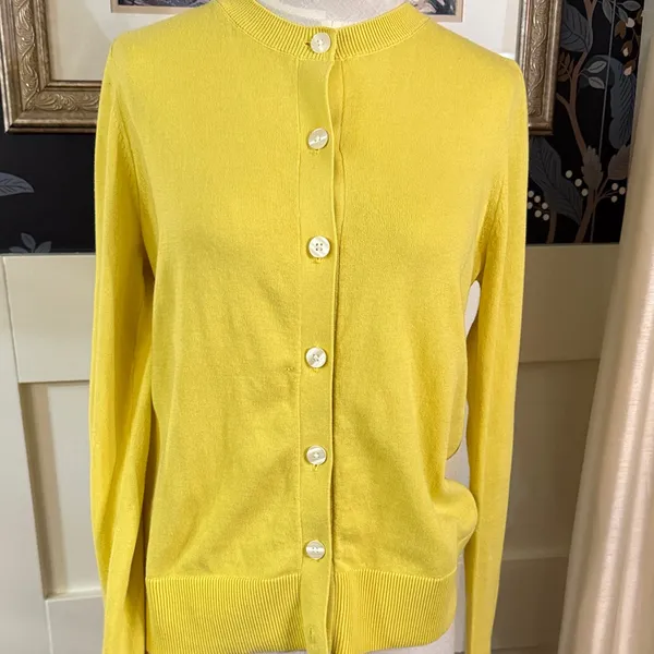 Loft Sunshine Yellow Women's cardigan Sweater business office style size Small - Image 2