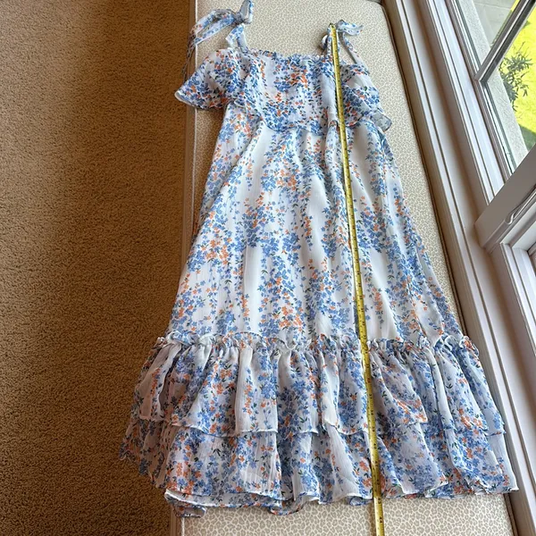 NWT Selfie Leslie Dress Floral Midi Dress with Tie straps & belt size 8 - Image 12