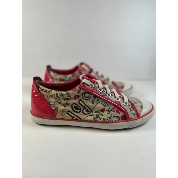 Coach Women Shoes Pink Barrett Poppy Low Top Sneaker Fashion Streetwear US 9.5 B - Image 5