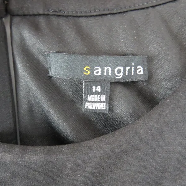 Sangria Black Halter Neck Sleeveless Maxi Dress Size 14 XL Formal Evening Gown - Image 5