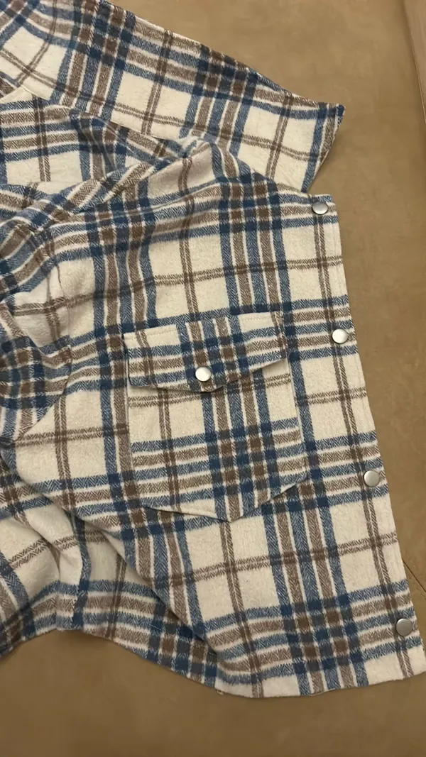 Altar'd State Plaid Flannel Button Shirt - Image 3