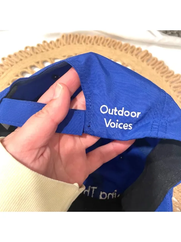 Outdoor Voices Doing Things Hat OV Blue Sporty Minimalist Athleisure - Image 4