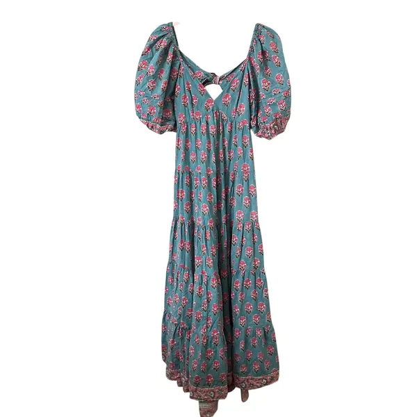 SAYLOR Annaleise Floral Tie Back Midi‎ Dress Medium - Image 2