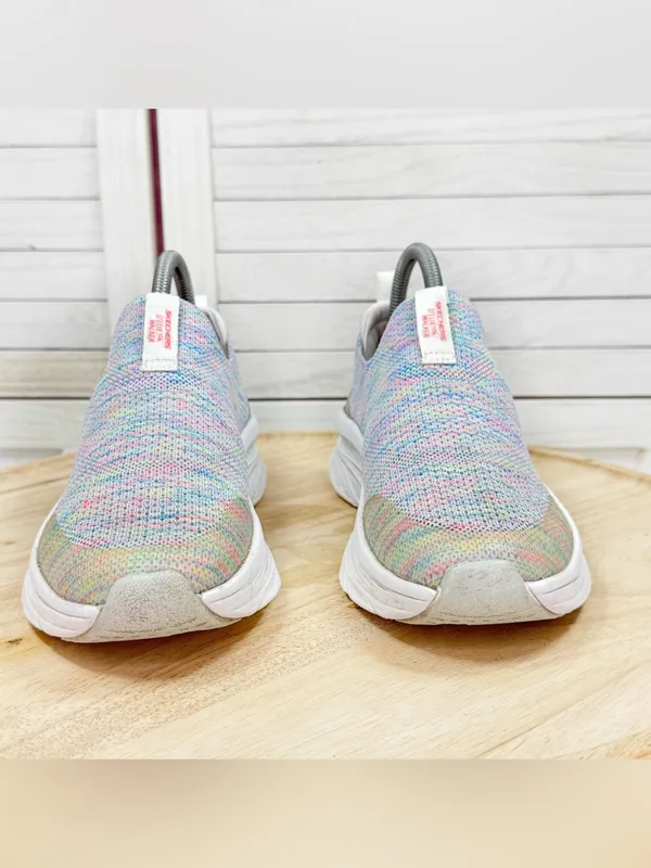 Skechers Relaxed Fit D’Lux Walker Knit Sneakers Rainbow Women 8.5 Slip On - Image 2