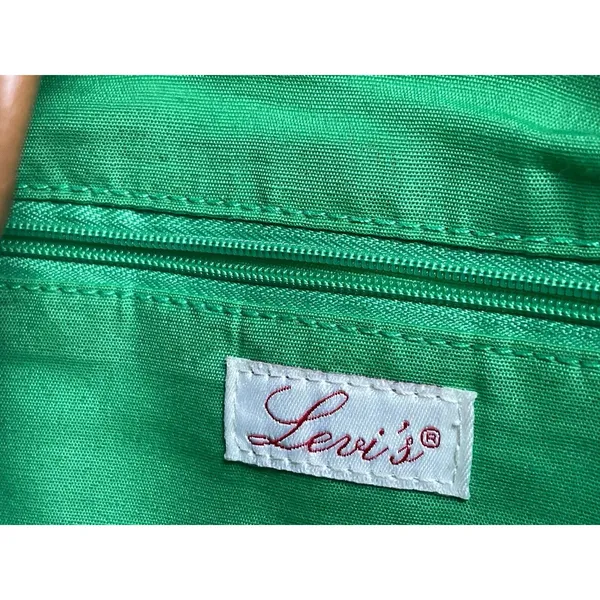Levi’s Green Floral 70s Inspired Retro Groovy Bright Color Top Handle Bag Purse - Image 10