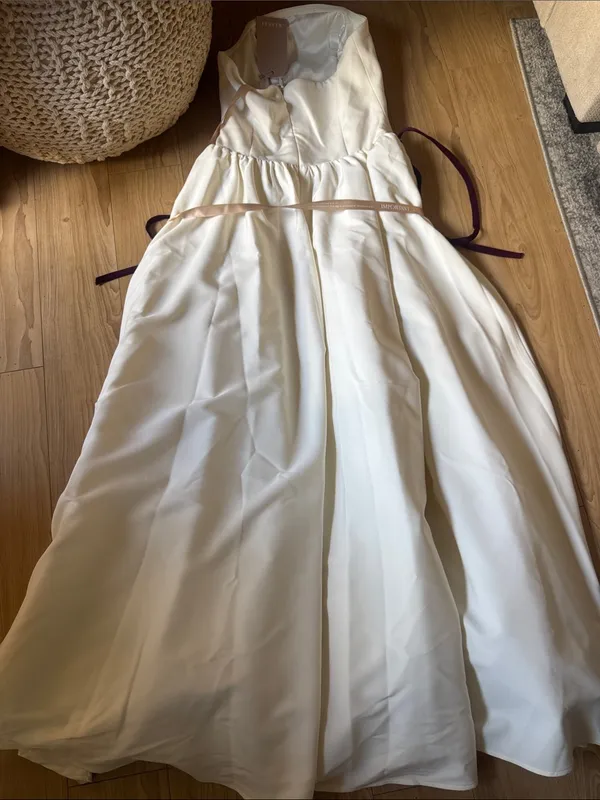 Meshki Penny Strapless MIDI Dress Ivory - Image 5