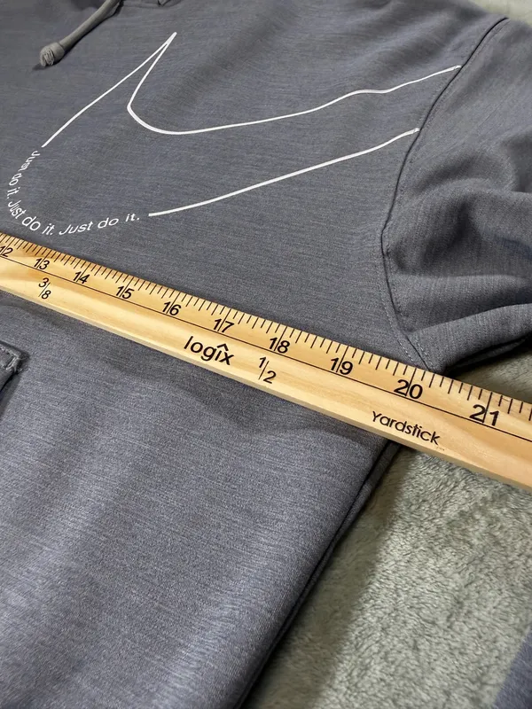 Nike Women’s Grey Hoodie XS white swoosh - Image 2