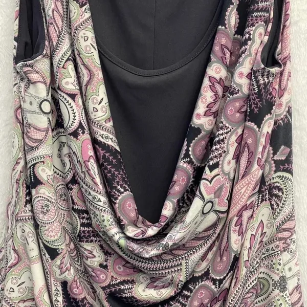 Studio Y Paisley Cowl Neck Sleeveless Blouse - Image 2