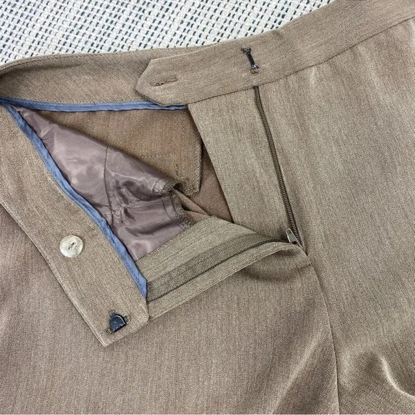 East 5th Petite‎ Cuffed Wide Leg Dress Pants Trousers Taupe Brown 8P - Image 8