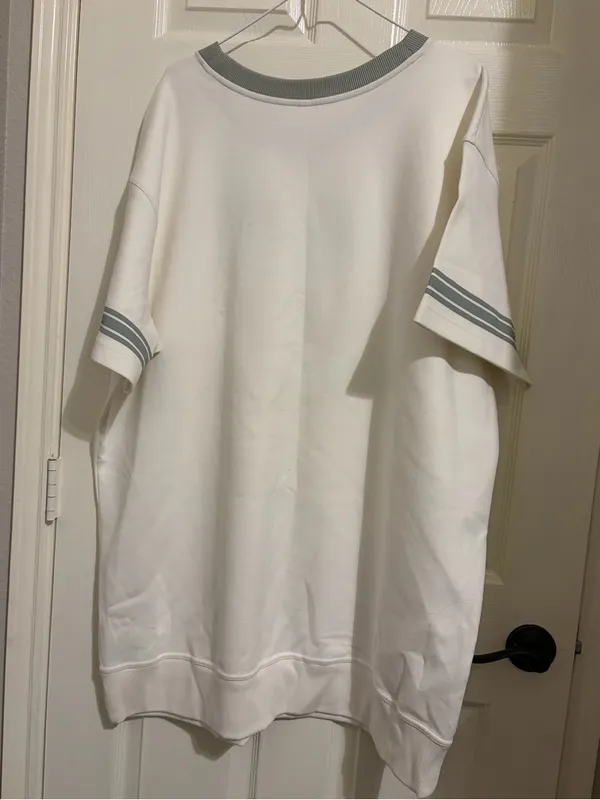 Daily practice by Anthropologie White '92 Philadelphia sporty Tee dress 1X NWT - Image 6