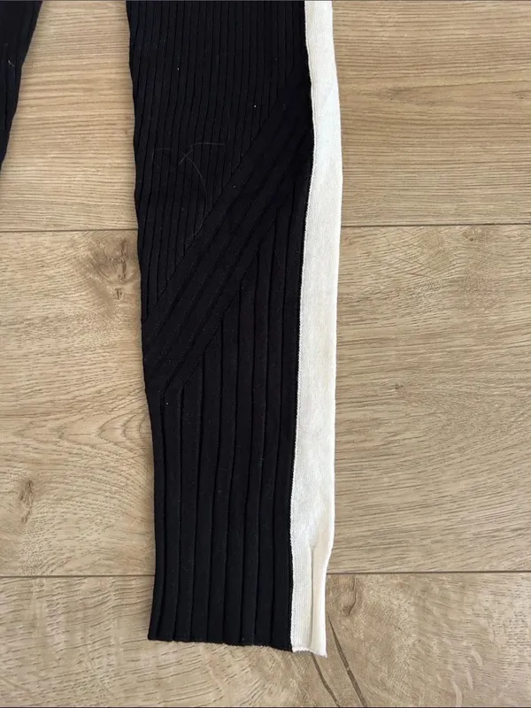 Varley Aiden Rib Knit Leggings, Black, size Medium, NWOT Display - Image 8