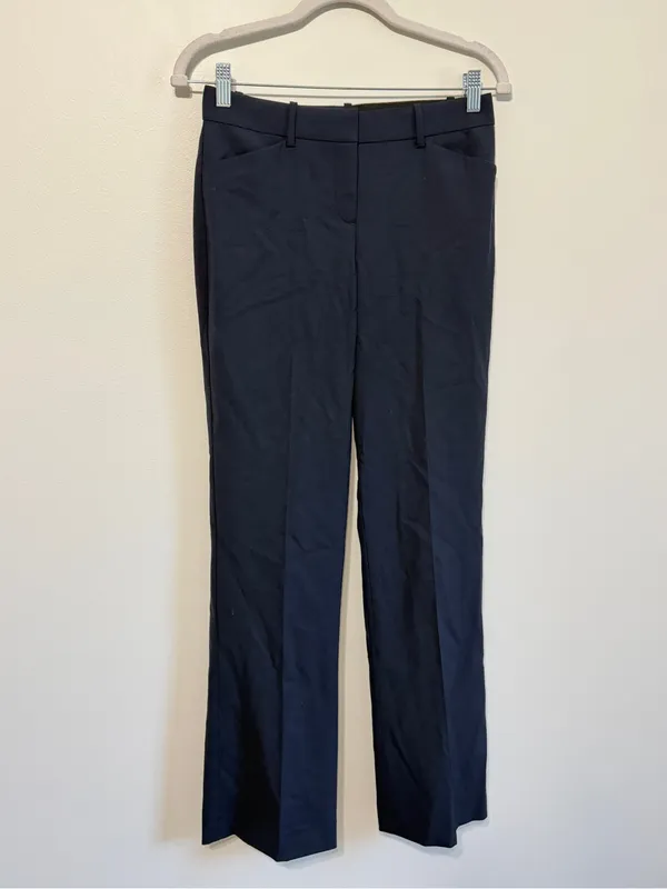 Theory Wool Navy Blue Trouser Pants Size 27 Waist Women’s Minimalist Luxury - Image 2
