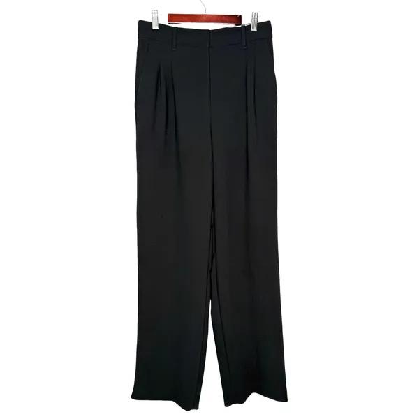 Aritzia Wilfred The Effortless Pleated Black Trouser Pant Size 8 - Image 4