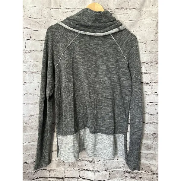 Free People Beach Womens S Top Two Body Corps Deux Gray Cowl‎ Neck Long Sleeve - Image 5