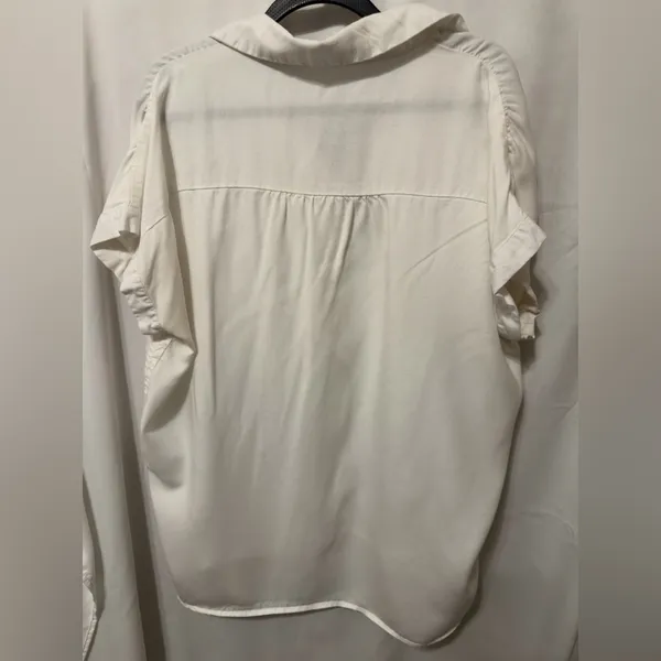 Quince White Vintage Wash Tencel Camp Shirt Women’s size medium - Image 13