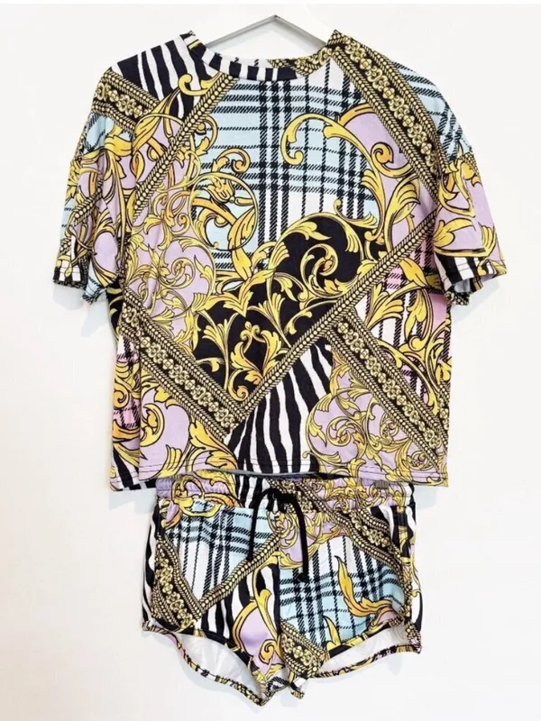 Jaded London Matching Set Womens Top XS Bottom S Shirt Shorts Lounge CoOrd Retro - Image 2