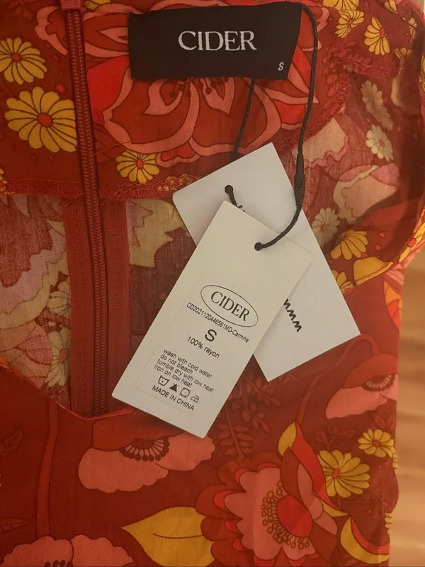 NWT Cider Retro Blossom Floral Mini Dress Small - Image 6