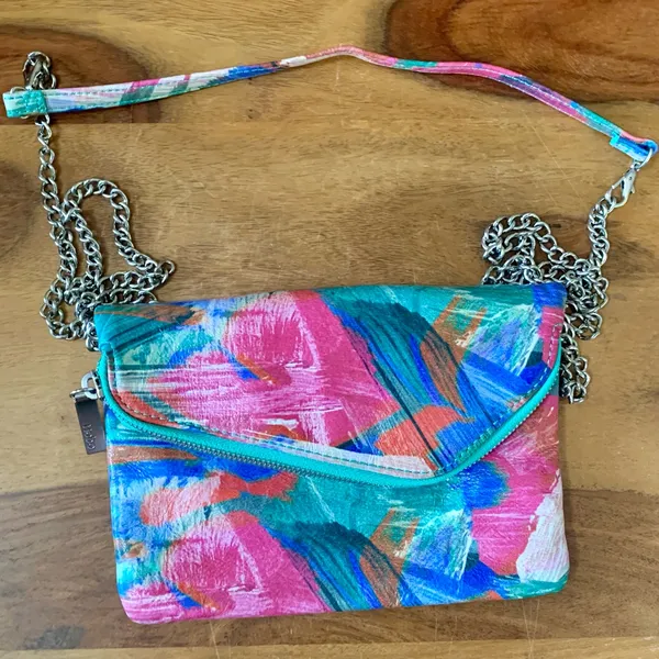 HOBO Multi Colored Crossbody Handbag With Removable Chain Strap - Image 3