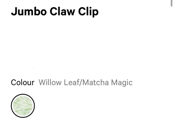 Lululemon Jumbo Claw Clip Willow Leaf/Matcha Magic - Image 5